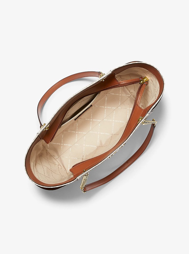 Bolso de hombro Jet Set grande con logotipo in VAINILLA | Michael Kors