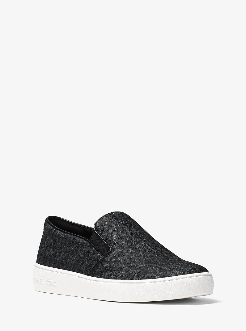 Keaton Logo Slip-On Sneaker in BLACK | Michael Kors