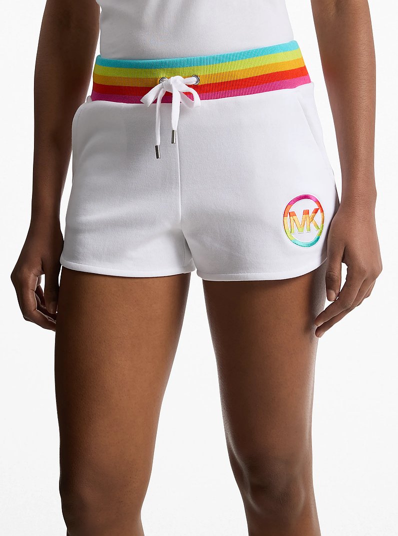 Short en m&eacute;lange de coton de la Fiert&eacute; in BLANC | Michael Kors