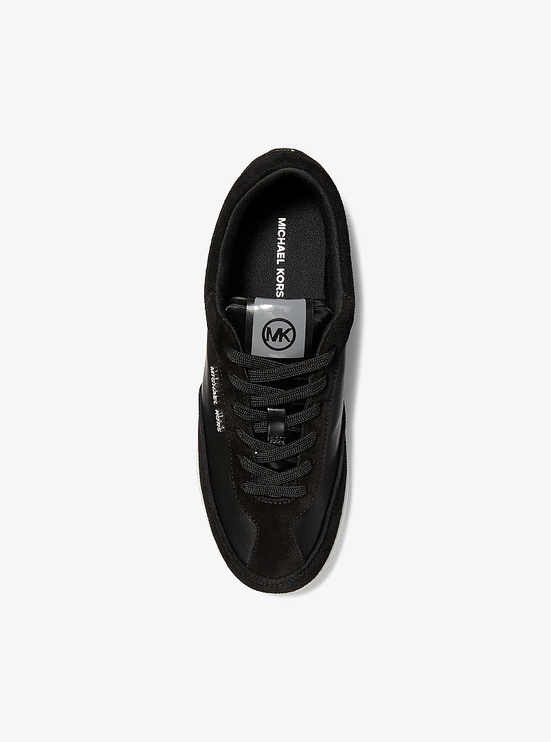 Sneaker Nolan in pelle scamosciata e pelle in NERO | Michael Kors