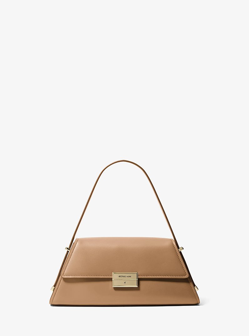 Ludlow Medium Leather Shoulder Bag in HUSK | Michael Kors