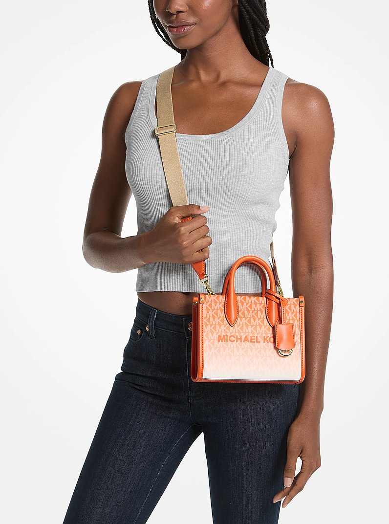 Mirella Extra-Small Ombr&eacute; Logo Crossbody Bag