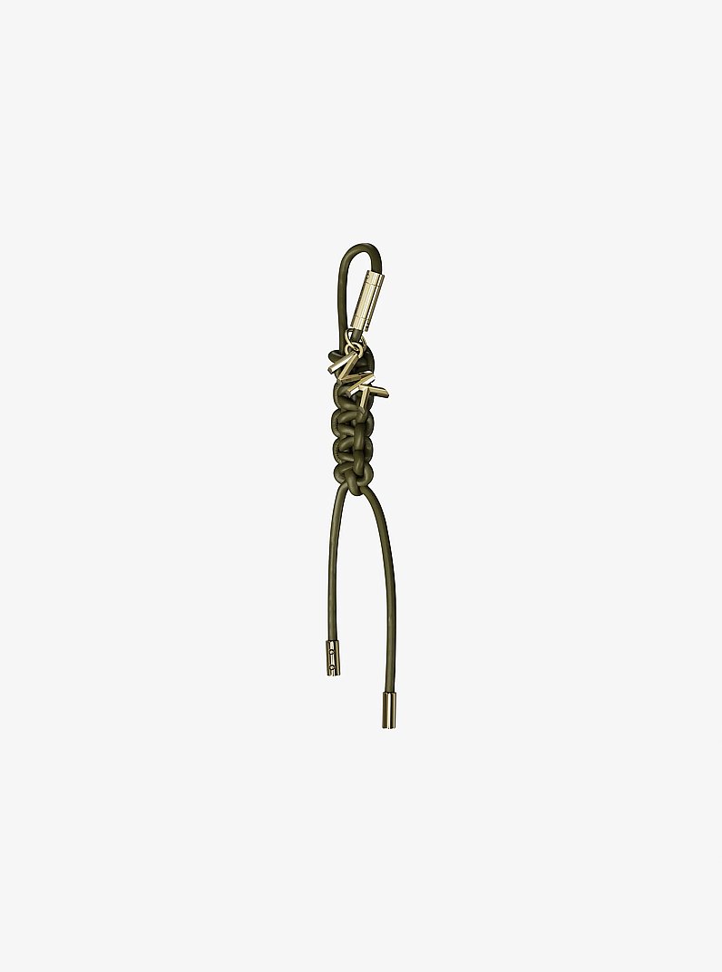 Gold-Tone and Braided Cord Bag Charm in IVY | Michael Kors