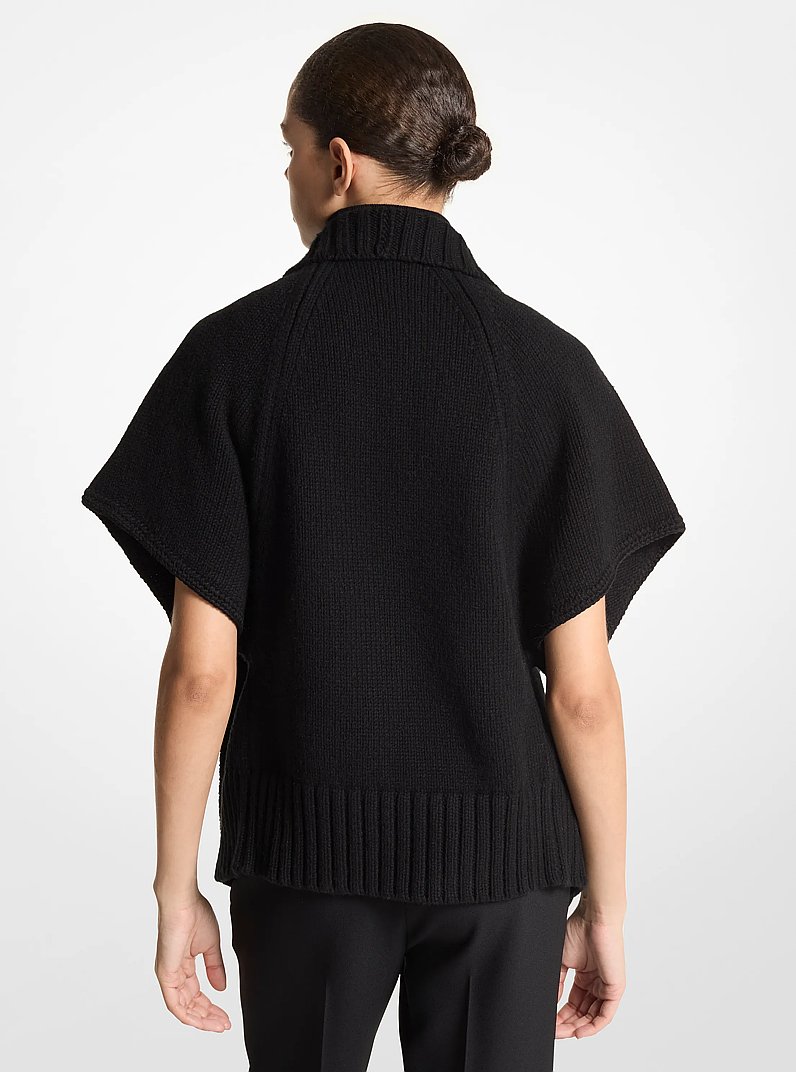 Wickelstrickjacke aus Kaschmir in SCHWARZ | Michael Kors