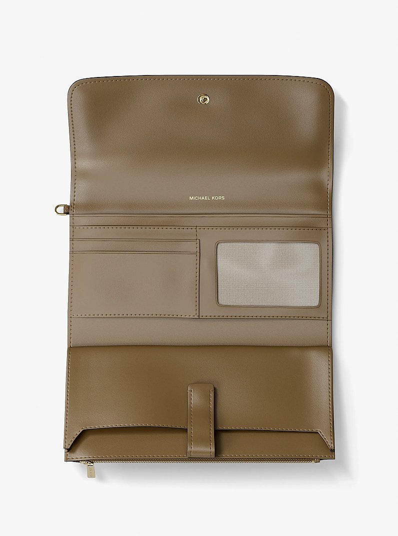 Pochette da polso Jet Set media in pelle martellata per smartphone in LODEN | Michael Kors