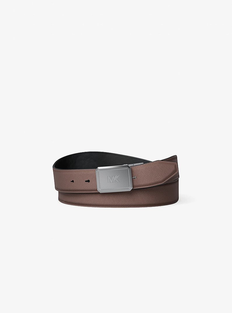 Reversible Leather Belt in MOCA/NEGRO | Michael Kors