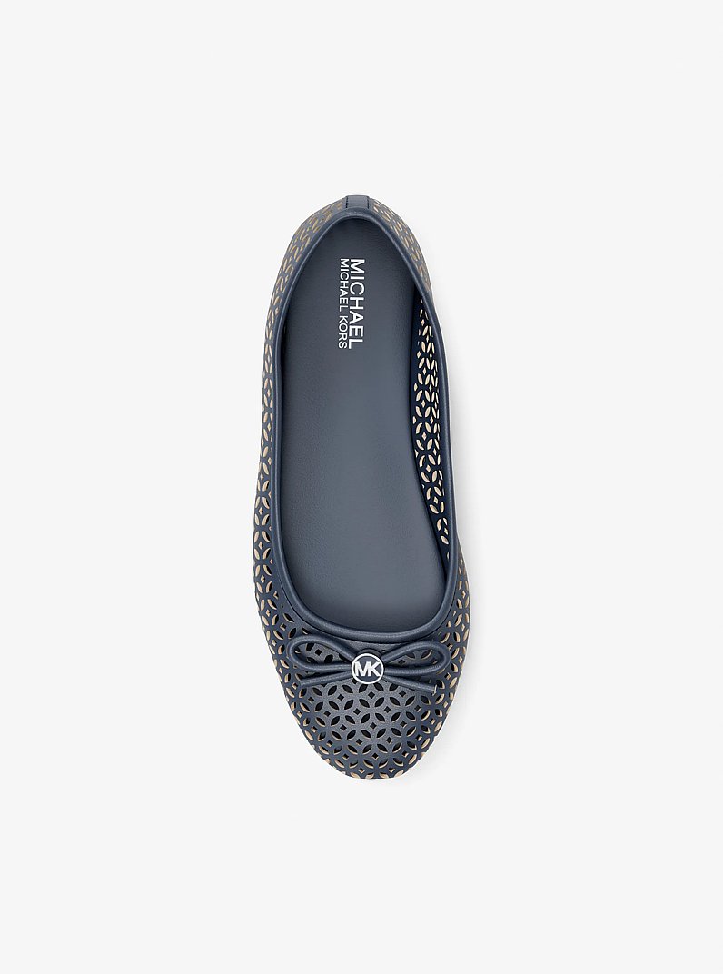 Savannah Perforated Ballet Flat in NAVY | Michael Kors