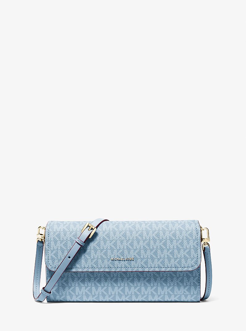 Petit sac &agrave; bandouli&egrave;re convertible Jet Set &agrave; logo Signature in CHAMBRAY | Michael Kors