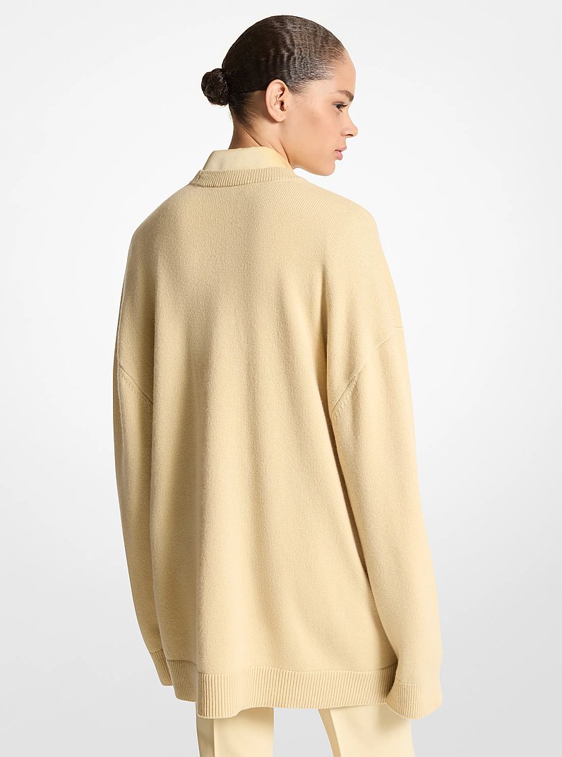 Cardigan surdimensionn&eacute; en cachemire in PARCHEMIN | Michael Kors