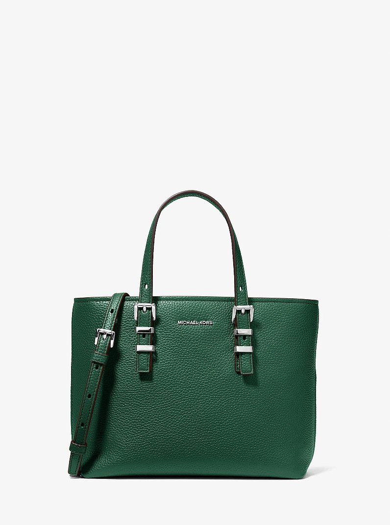 Petit sac &agrave; bandouli&egrave;re Quinn en cuir grain&eacute; in MOUSSE | Michael Kors