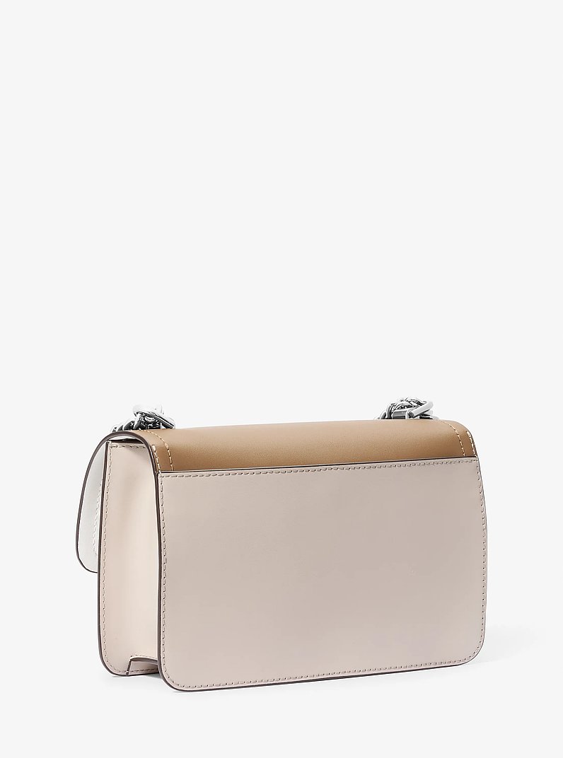 Heather Large Color-Block Leather Shoulder Bag