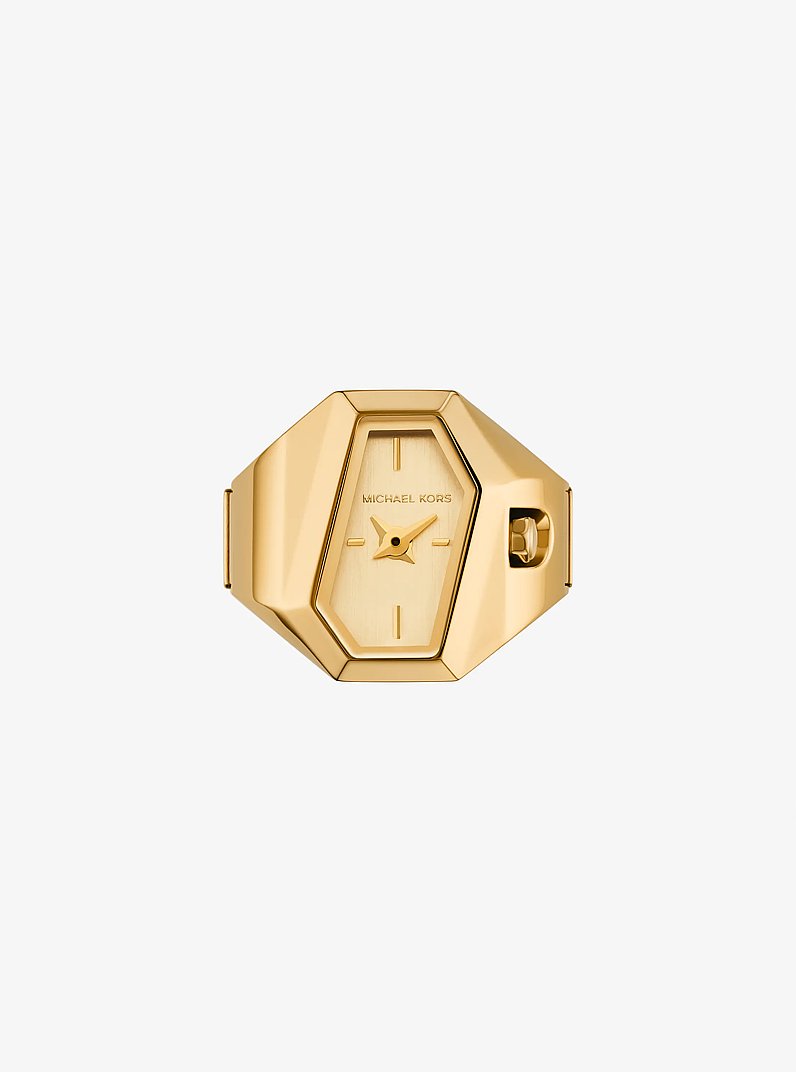 Suri Gold-Tone Ring Watch in GOLD | Michael Kors