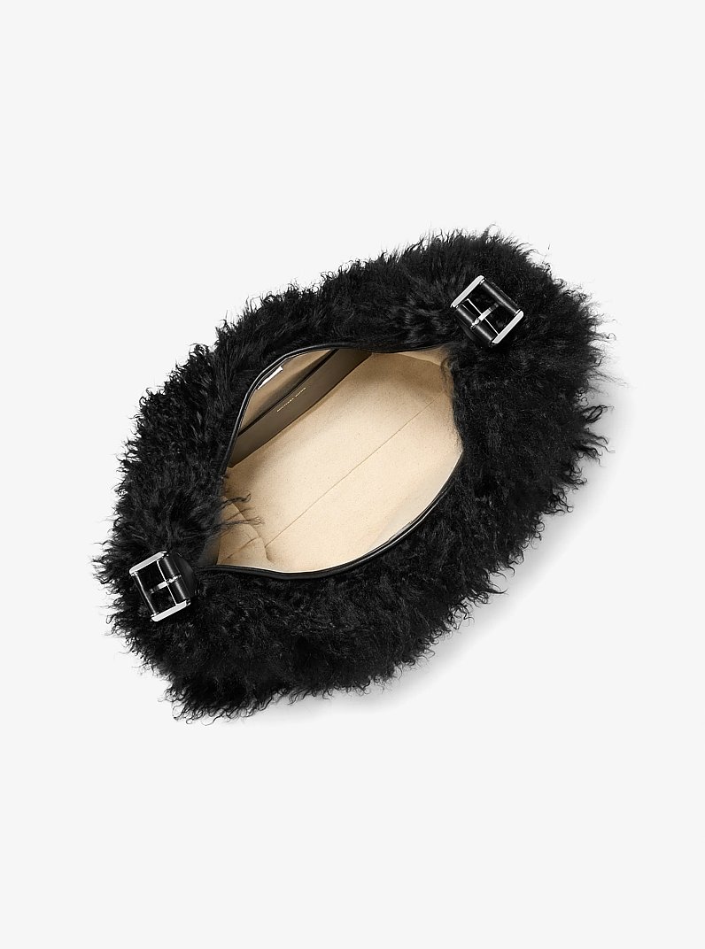 Nolita Large Shearling Leather Hobo Shoulder Bag