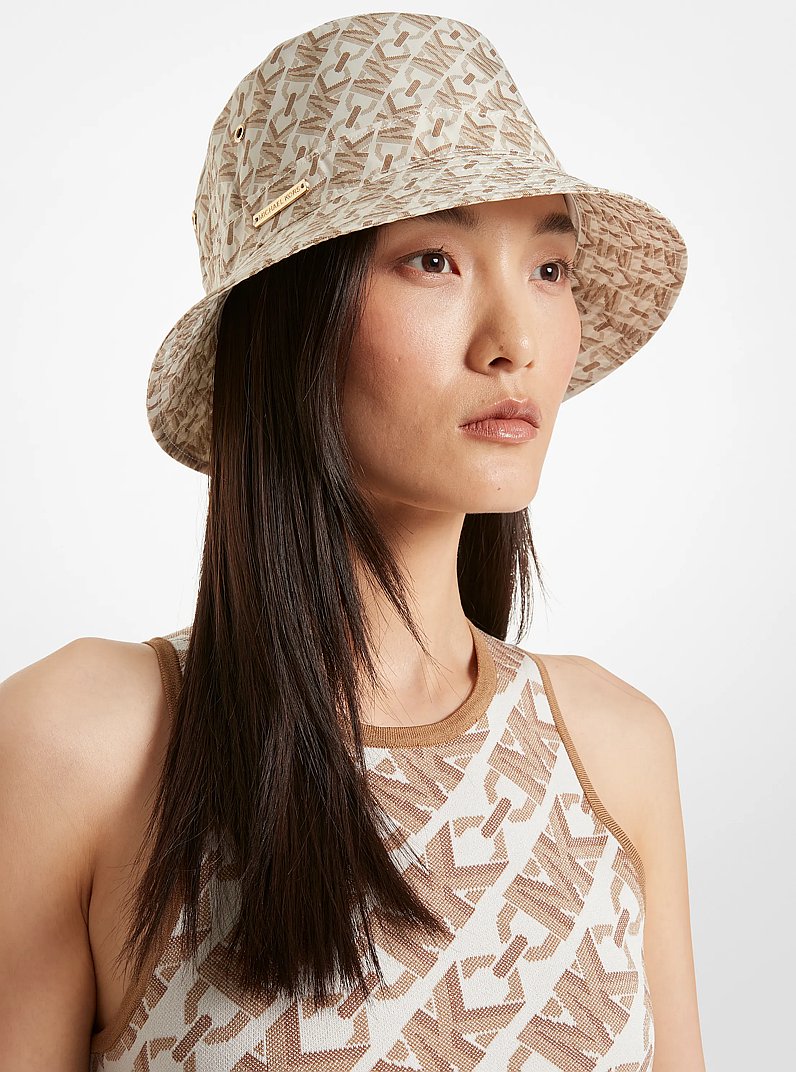 Sombrero de pescador con estampado de logotipos Empire Signature in HUESO | Michael Kors