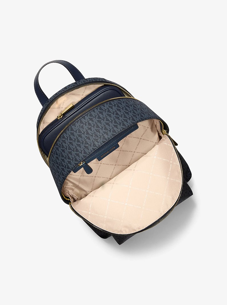 Mochila Sally 2 en 1 mediana con logotipo in AZUL OSCURO/AZUL P&Aacute;LIDO | Michael Kors