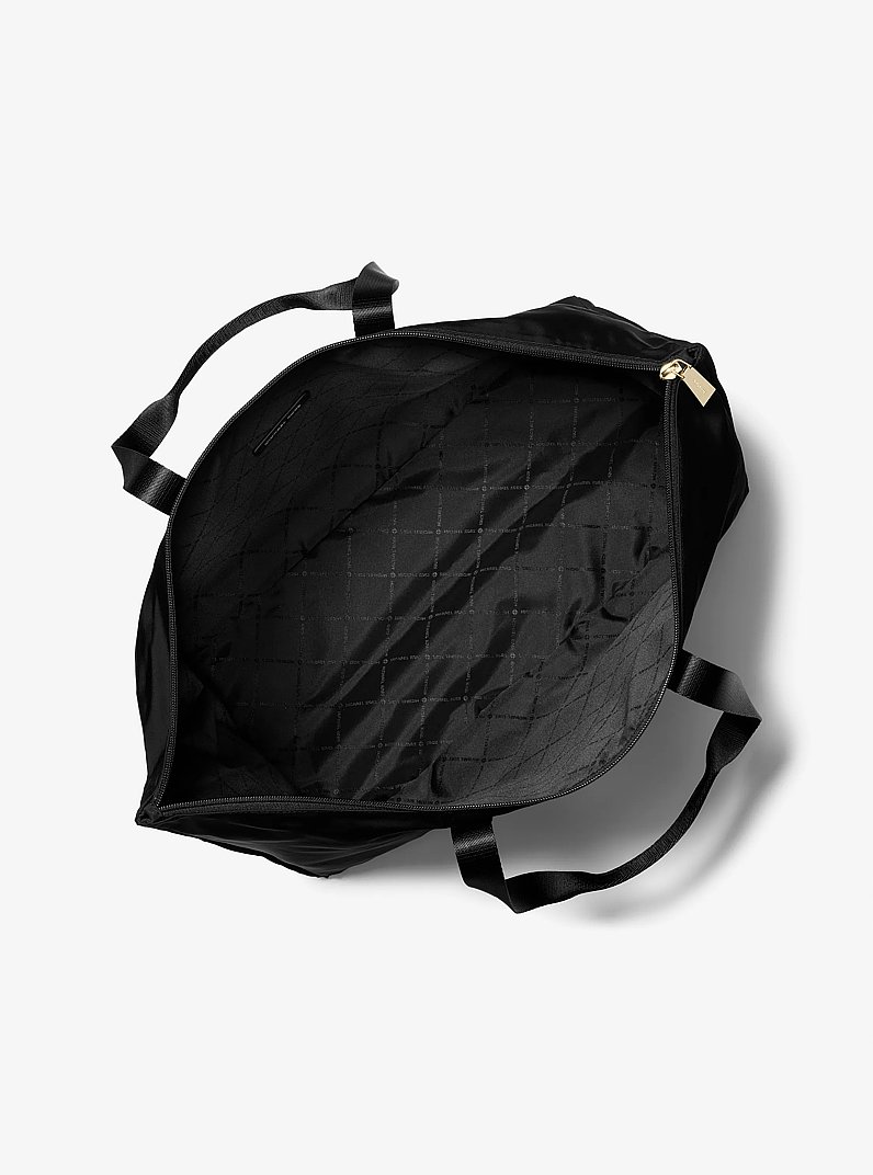 Jet Set Travel Large 2-in-1 Nylon Gabardine Tote Bag in BLACK | Michael Kors