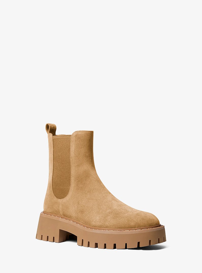 Asher Suede Lug Boot in BURNT KHAKI | Michael Kors