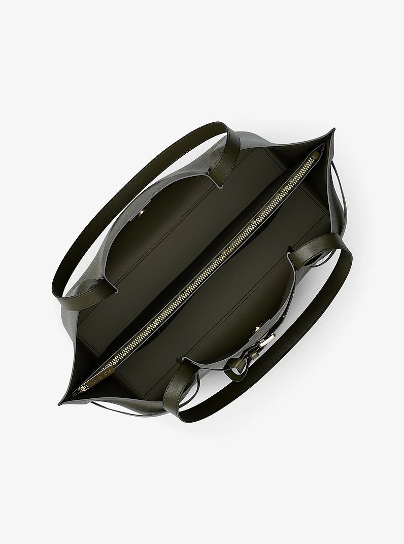 Shopper Emilia Large aus gekrispeltem Leder in EFEU | Michael Kors