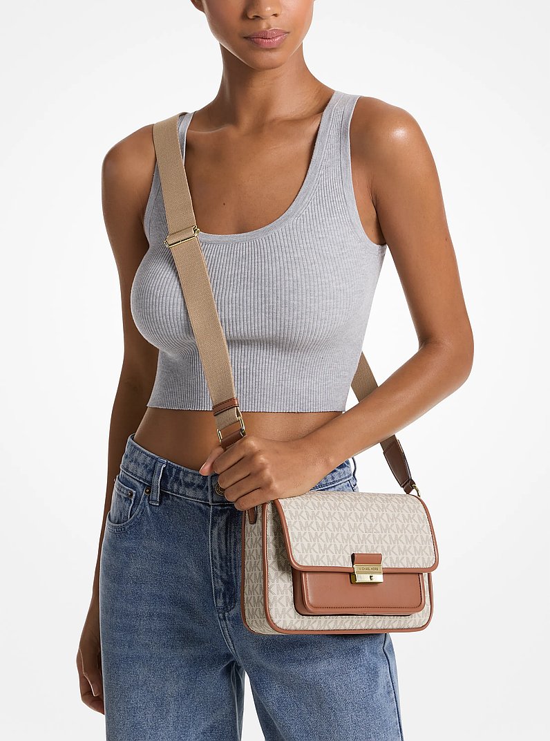Bradshaw Medium Signature Logo Messenger Bag in VANILLA - Sale