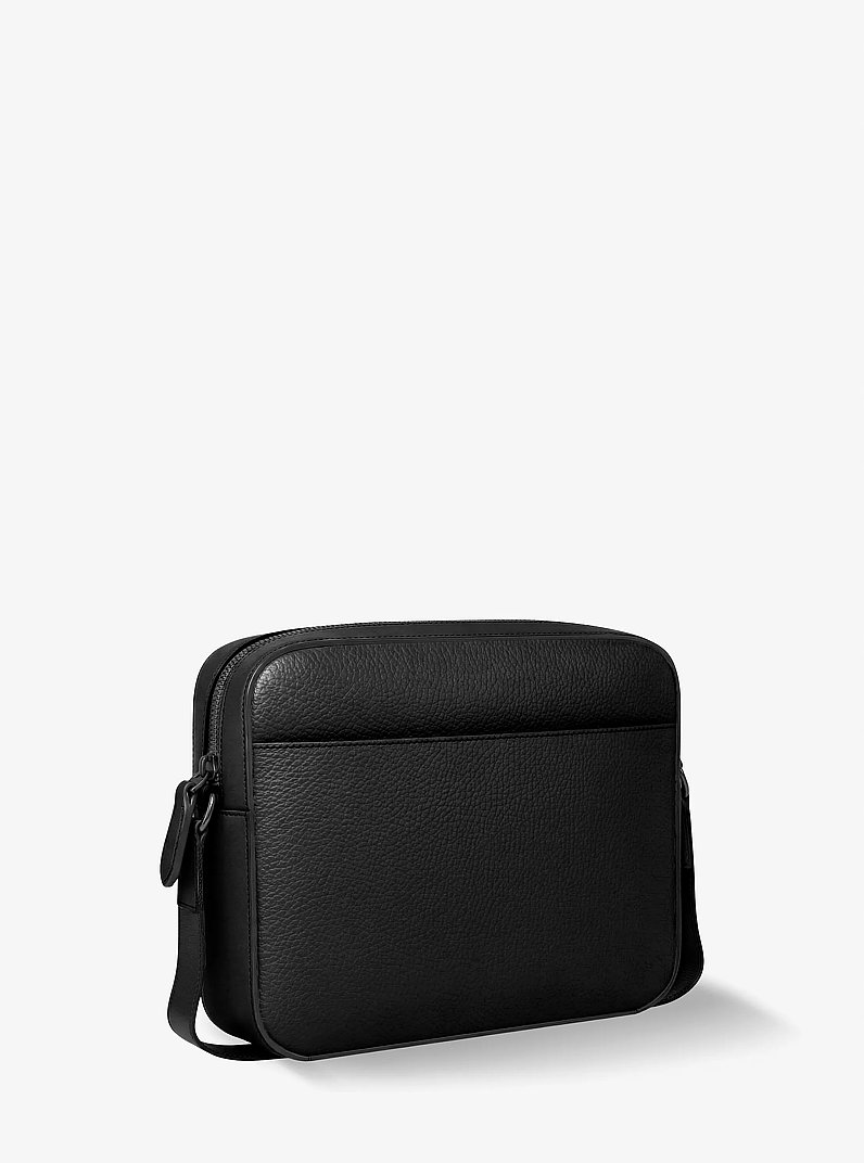 Jet Set Pebbled Leather Crossbody Bag in NEGRO | Michael Kors
