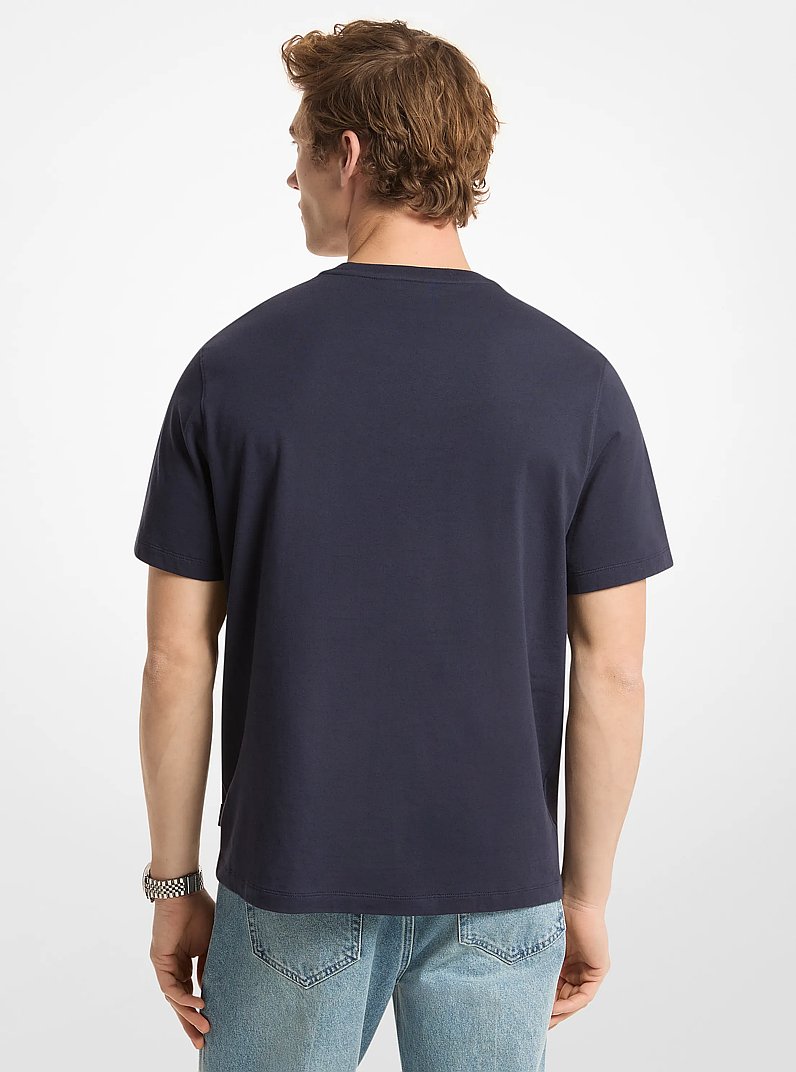 T-Shirt Saint Tropez aus Baumwoll-Jersey in MIDNIGHT | Michael Kors