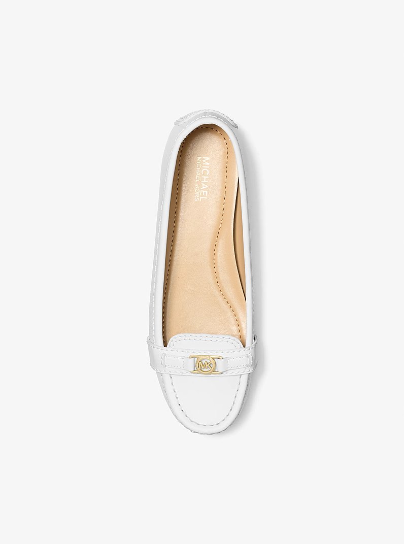 Mandy Leather Moccassin in OPTIC WHITE | Michael Kors