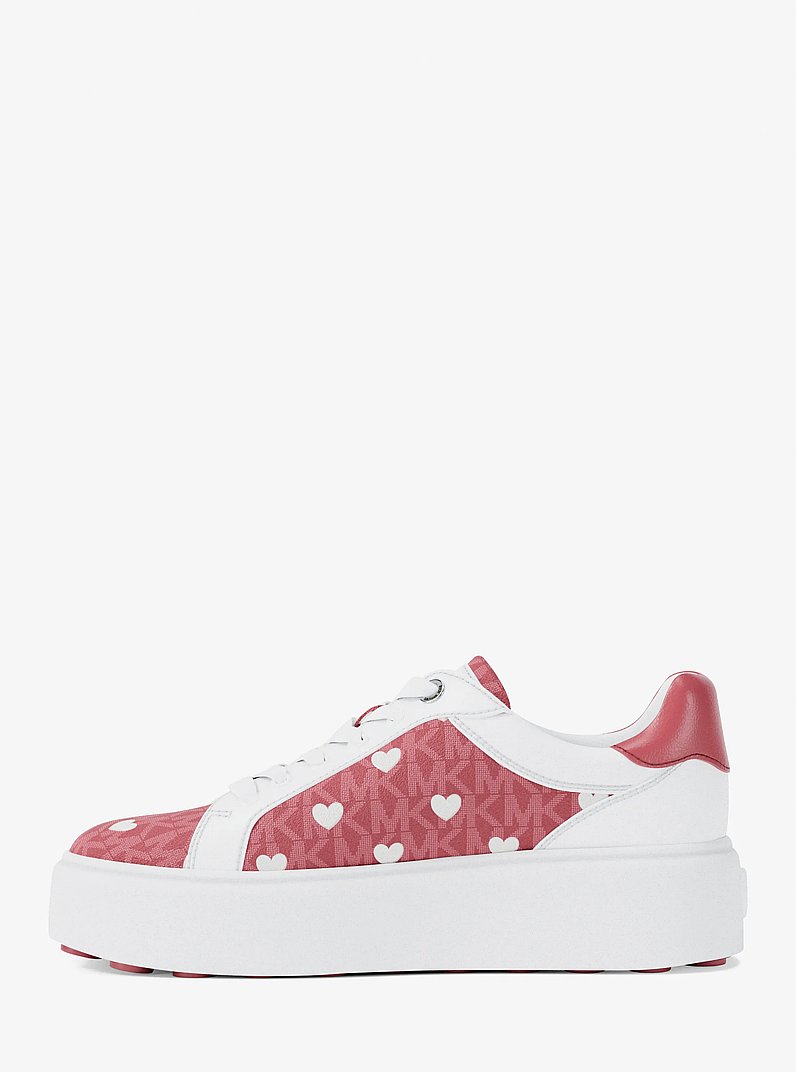 Romey Printed Signature Logo Platform Sneaker in HIBISCUS MULTI | Michael Kors