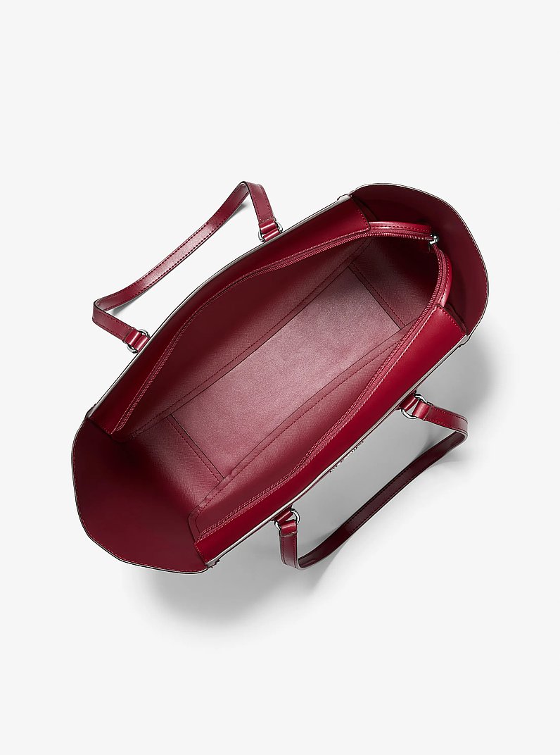 Jet Set Travel Large 3-in-1 Signature Logo Tote Bag in MAROON | Michael Kors