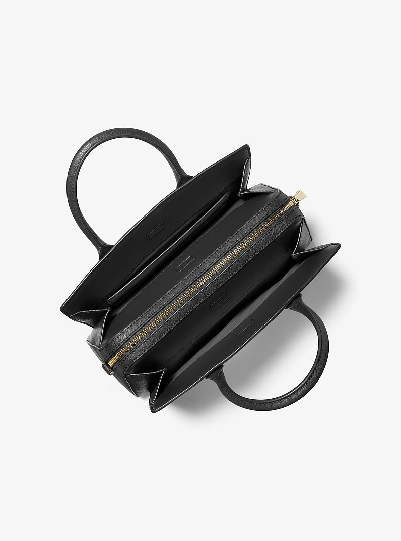 Borsa a mano Laila media in pelle in NERO | Michael Kors