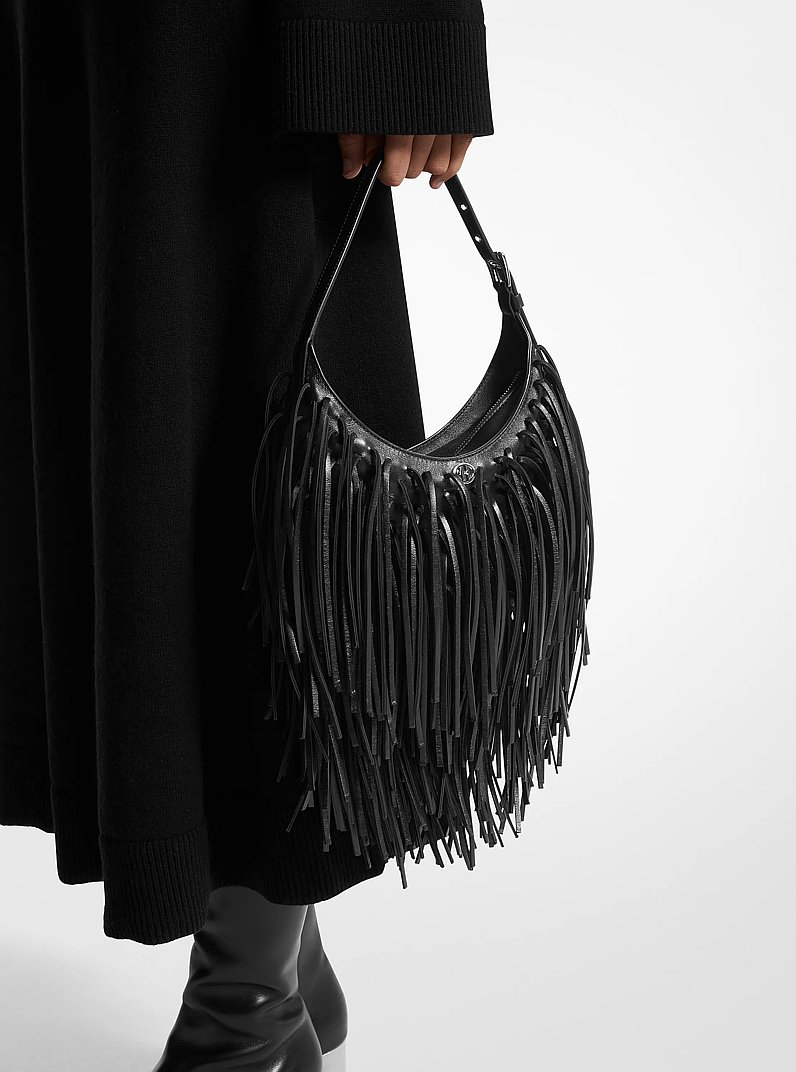 Funny　ディアスキンメディスンバッグ Dyan Small Fringed Leather Shoulder Bag | Michael Kors [US]