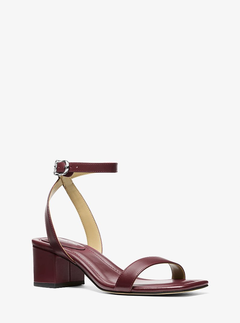 Merriam Leather Sandal in OXBLOOD | Michael Kors