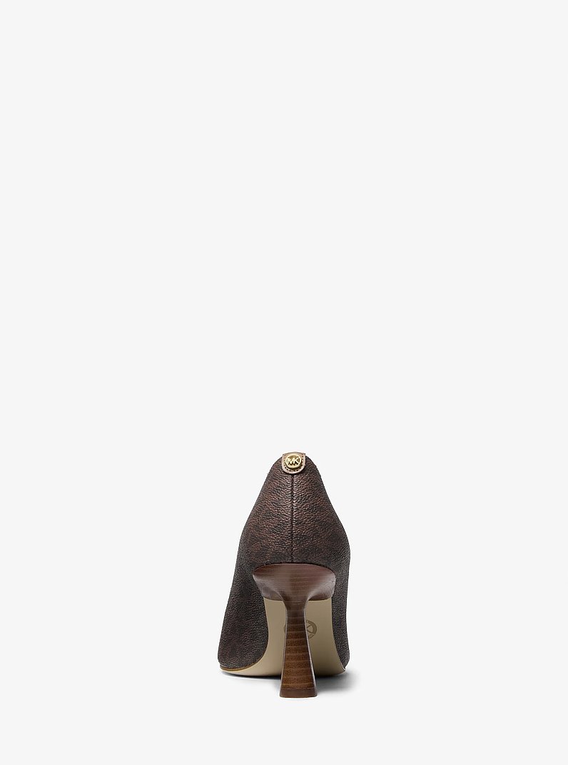 Amali Signature Logo Pump in BROWN | Michael Kors