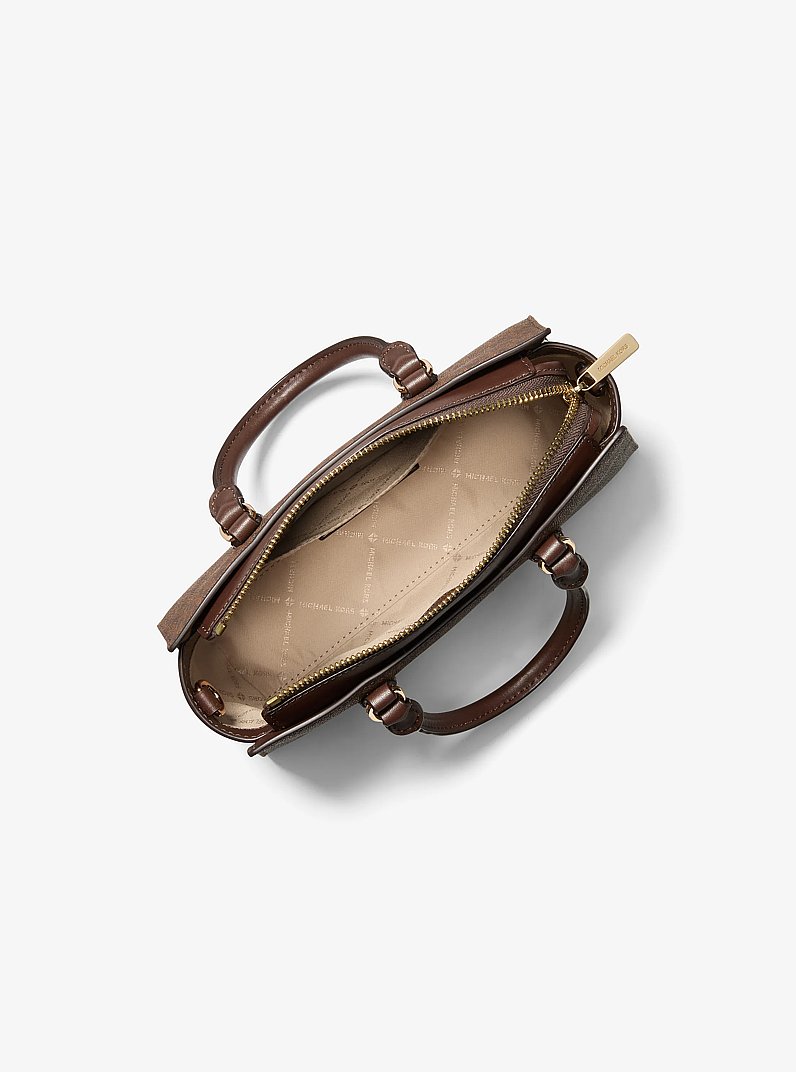 Arden Small Signature Logo Messenger Bag in NUTMEG | Michael Kors