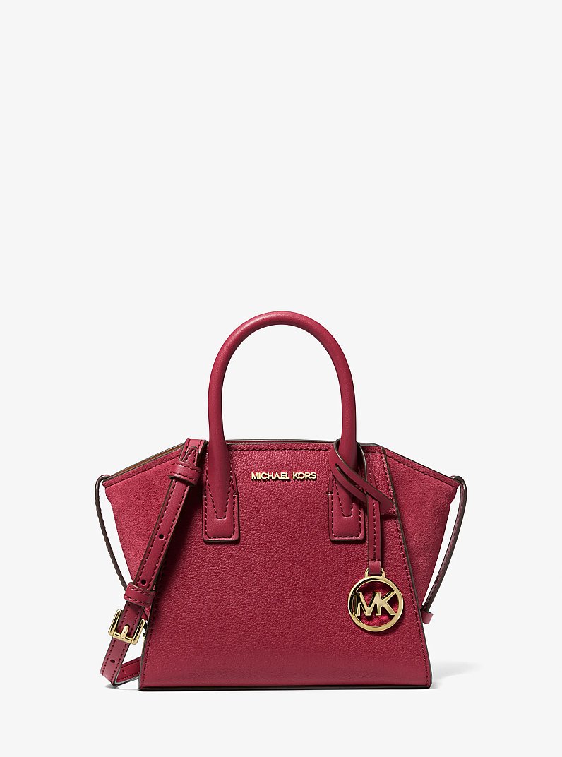 Avril Extra-Small Leather and Suede Satchel in POWDER BLUSH - Sale