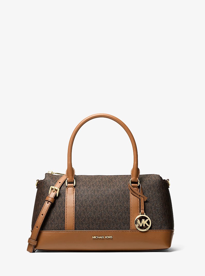 Borsa a mano Andie media con stampa logo in BRONZO/GHIANDA | Michael Kors