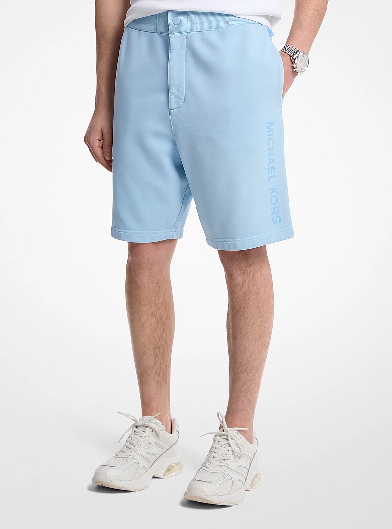 Shorts de algod&oacute;n te&ntilde;ido in CELESTE CLARO | Michael Kors