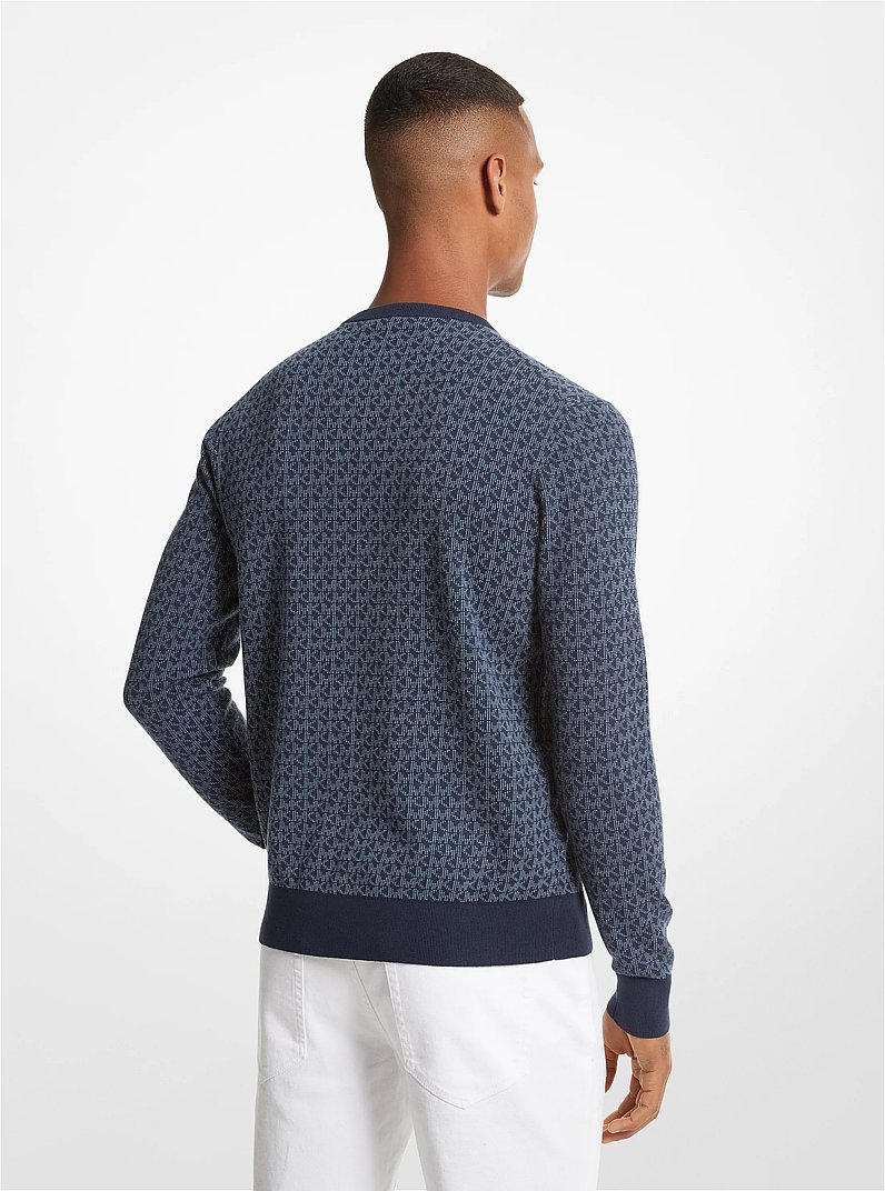 Logo Cotton Jacquard Sweater