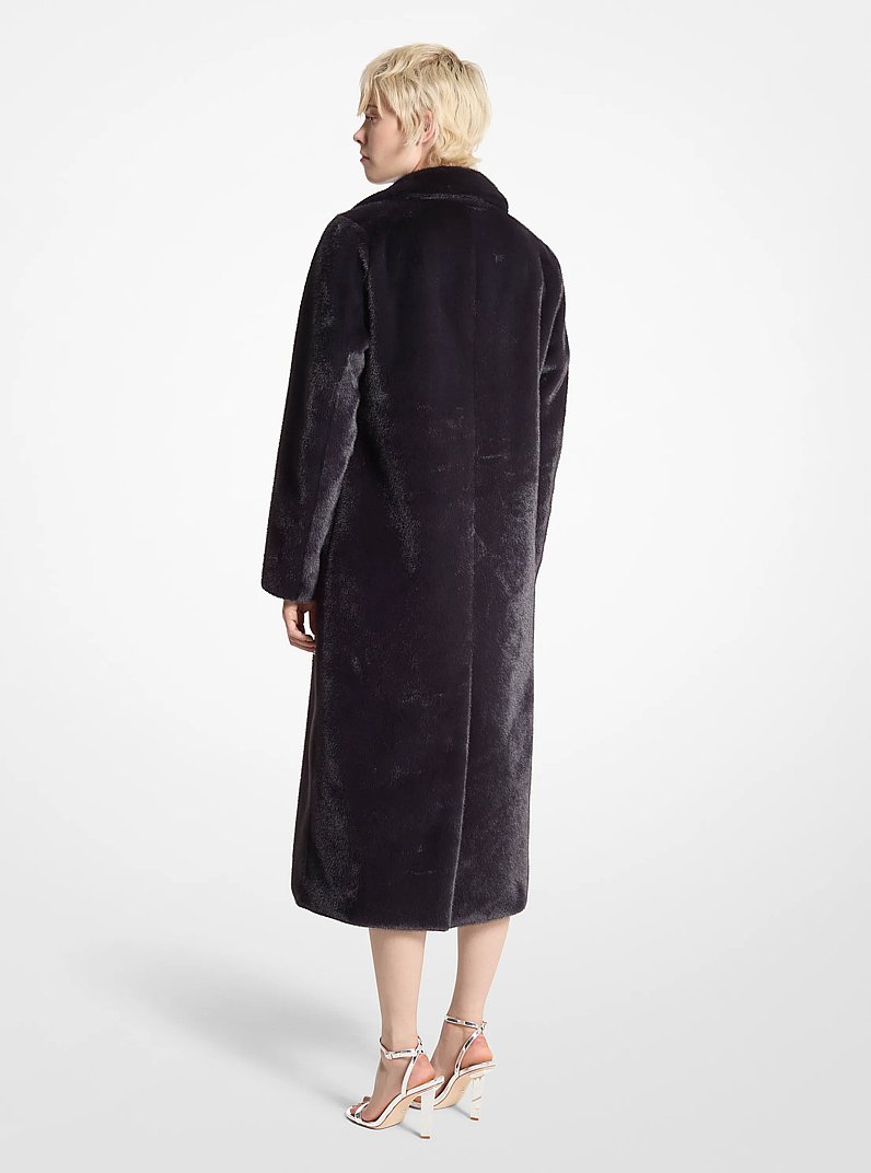 Oversized Faux Fur Double-Breasted Coat