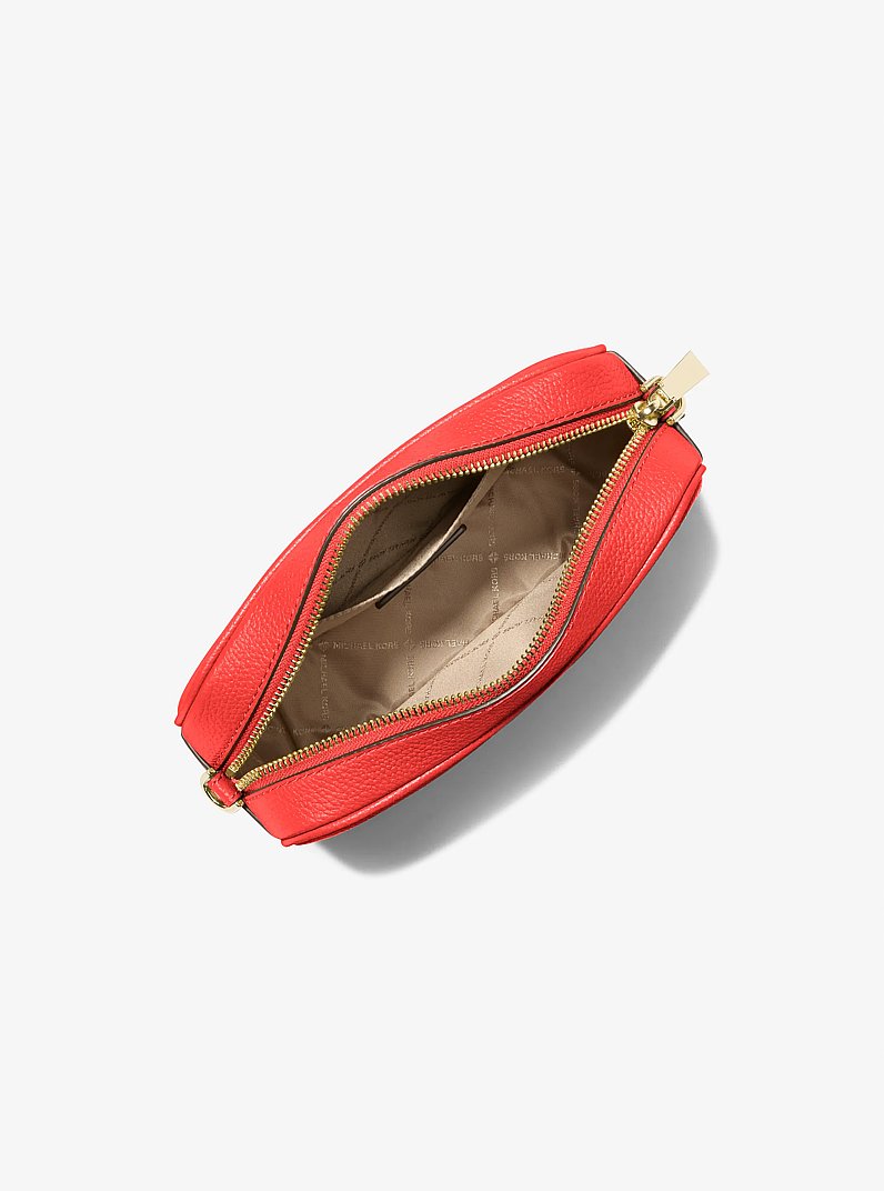 Jet Set Medium Pebbled Leather Crossbody Bag in BURNT SIENNA | Michael Kors