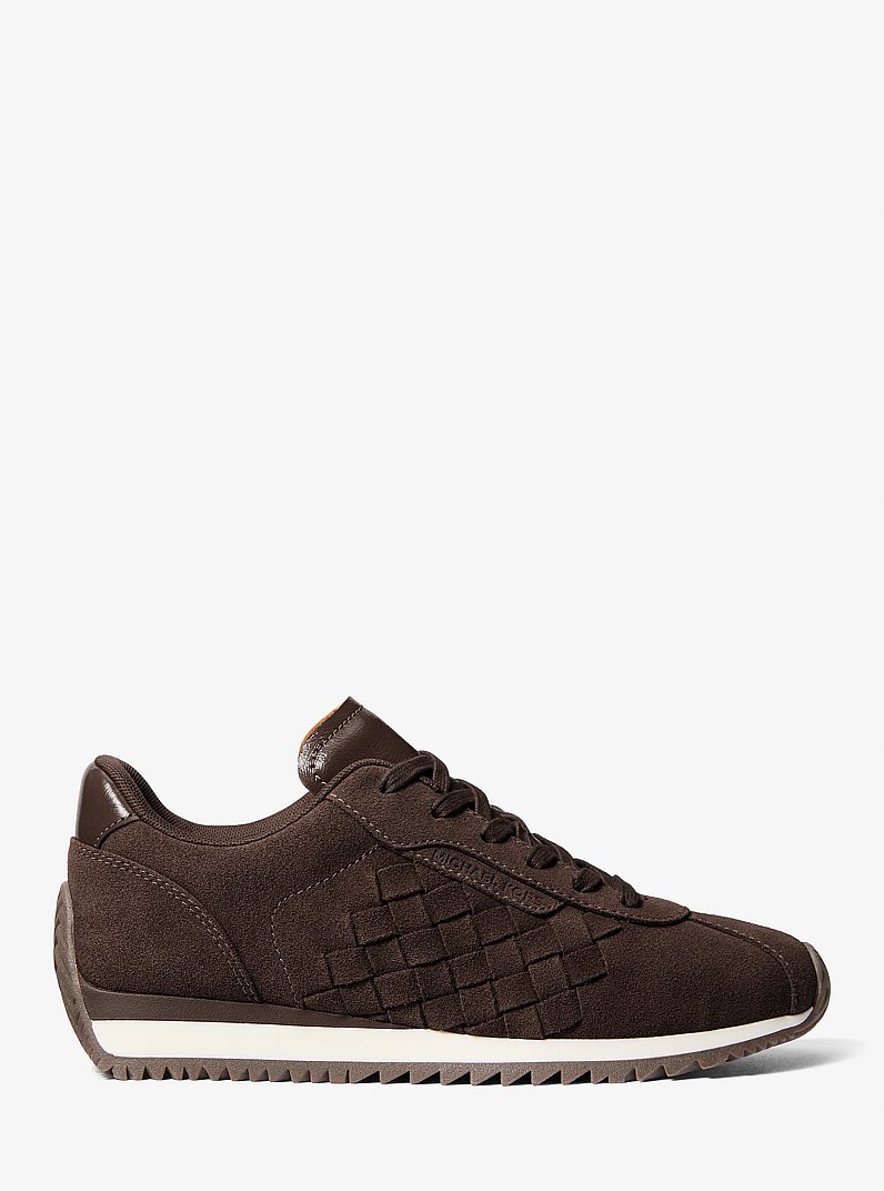 Gewebter Sneaker Rhodes aus Wildleder in SCHOKOLADE | Michael Kors
