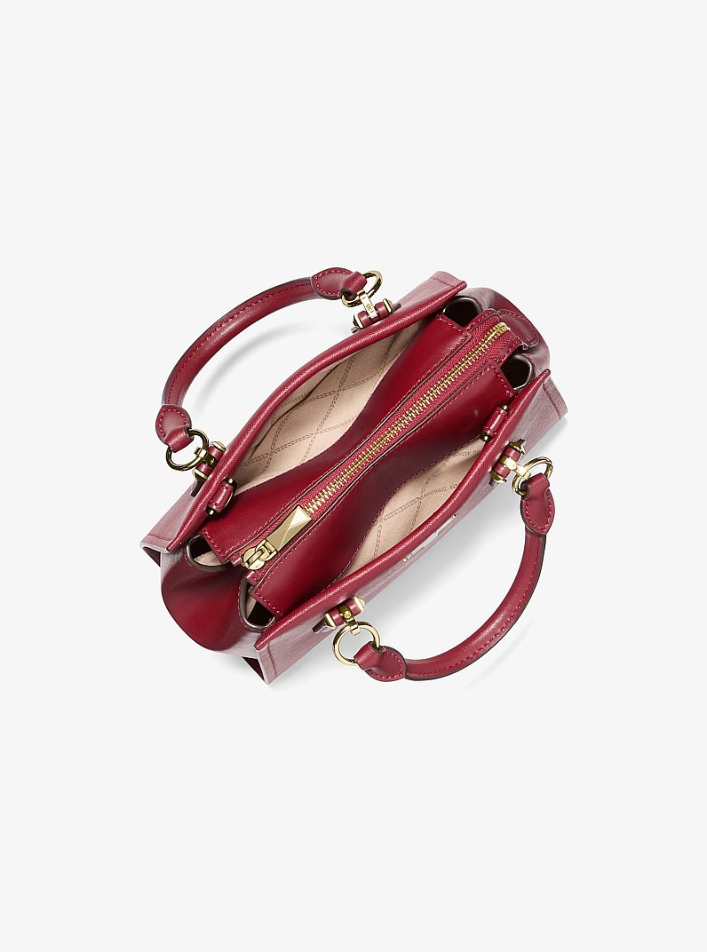 Marilyn Small Saffiano Leather Crossbody Bag in DEEP RED | Michael Kors