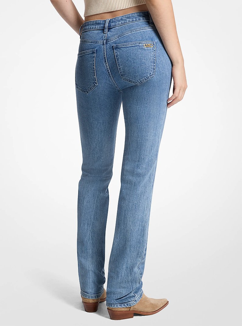 Stretch Denim Cigarette Jeans in BLUESKY WASH | Michael Kors