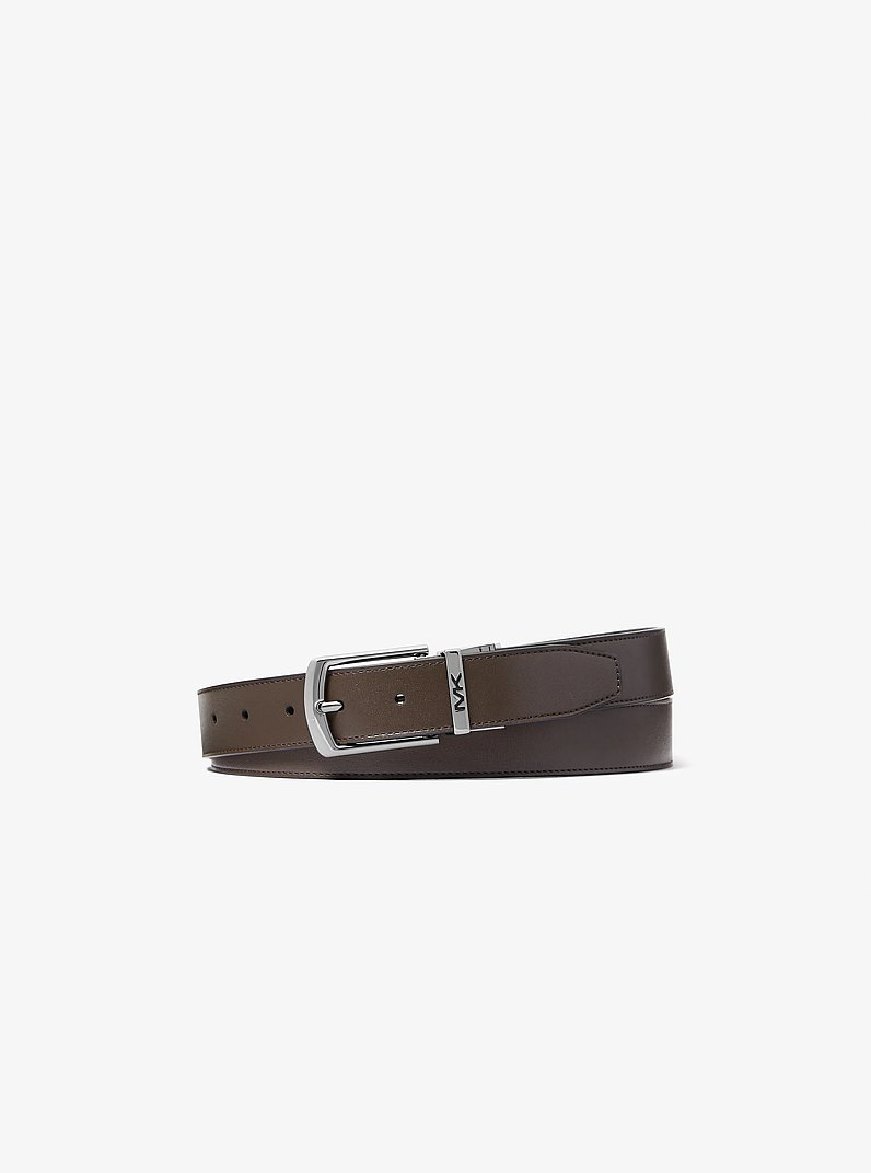 Reversible Signature Logo Belt in BLACK | Michael Kors