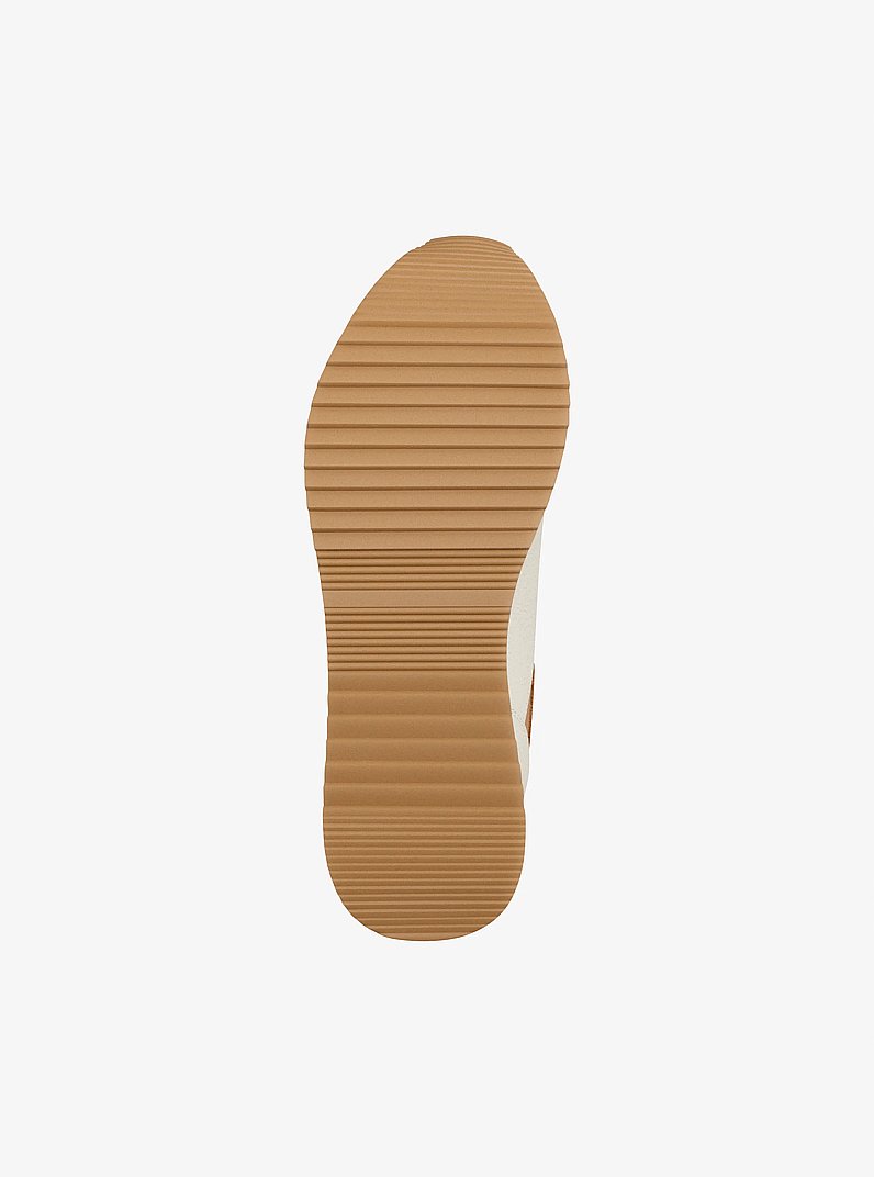 Hattie Mixed-Media Trainer in POP ORANGE | Michael Kors
