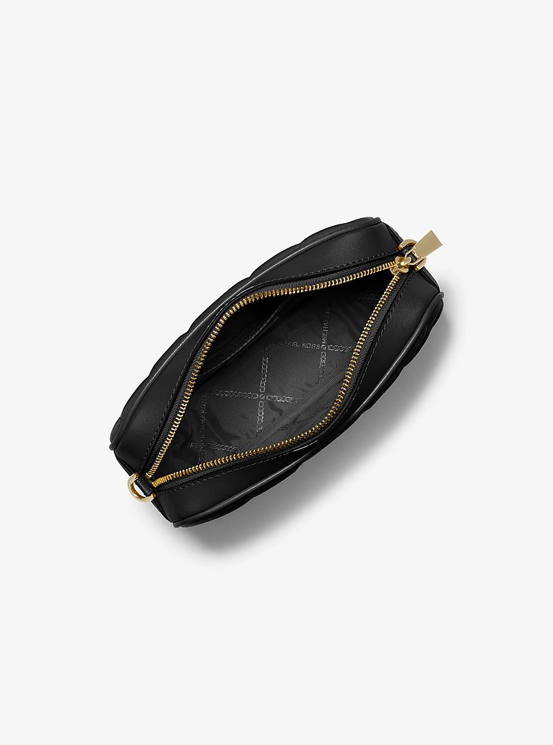 Umh&auml;ngetasche Jet Set Medium aus abgestepptem Leder in SCHWARZ | Michael Kors