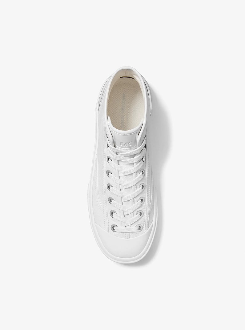 Jude Canvas High-Top Sneaker in OPTIC WHITE | Michael Kors