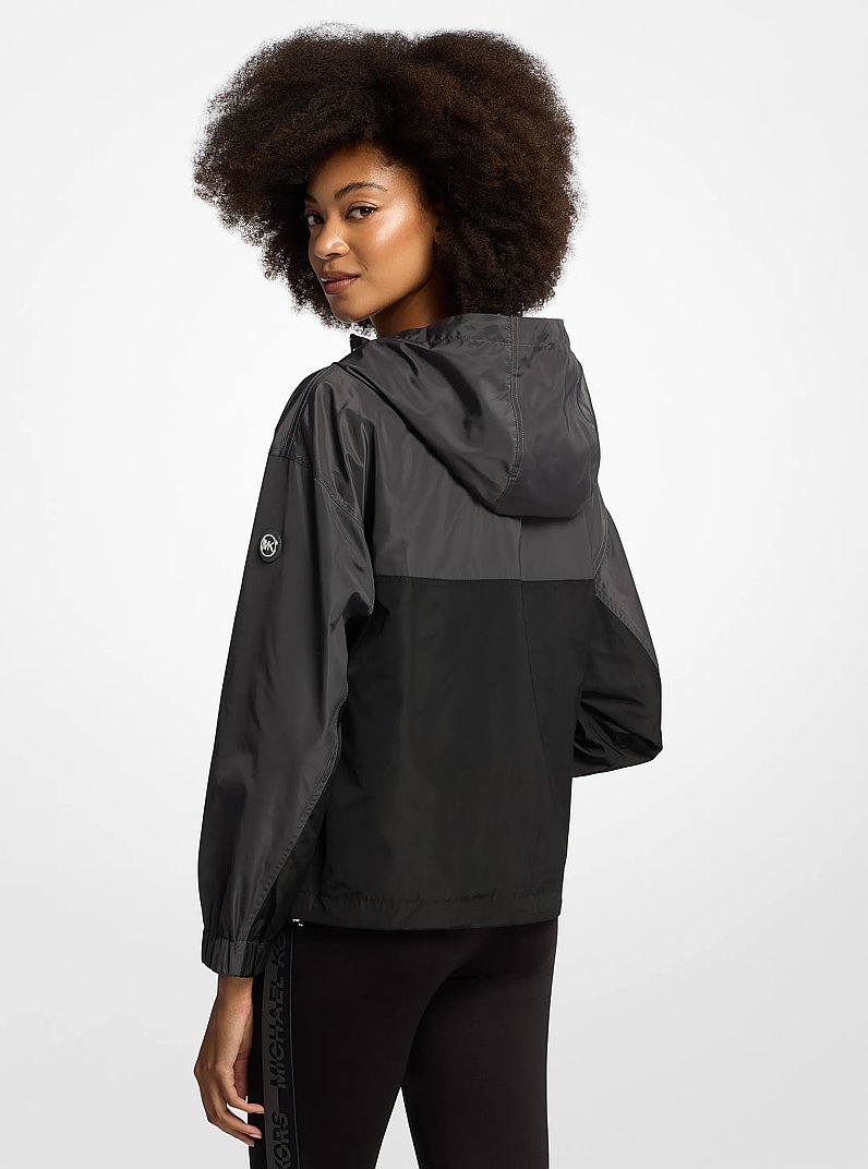 Color-Block Popover Jacket in CHARCOAL | Michael Kors