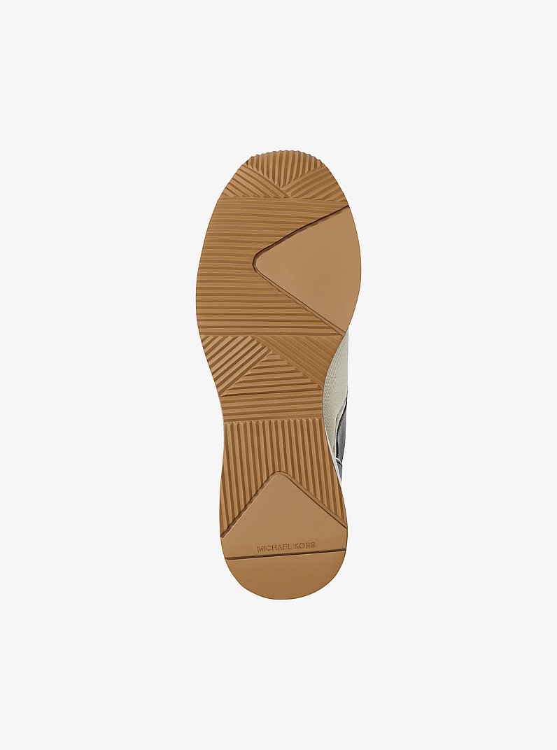Georgie Signature Logo Wedge Trainer in BROWN MULTI | Michael Kors