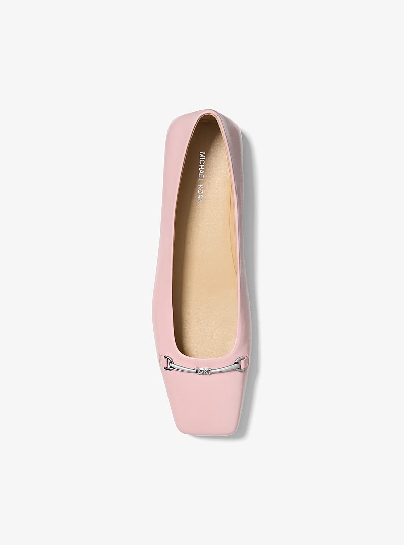 Ballerina Lena in pelle in ROSA FUM&Eacute; | Michael Kors
