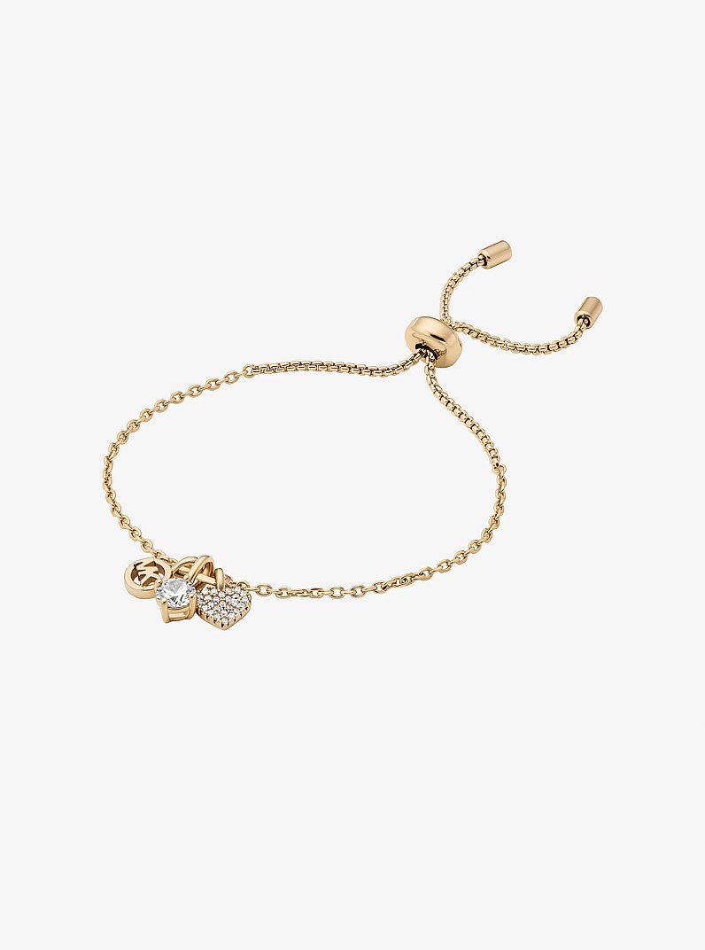 Pav&eacute; Charm Slider Bracelet in GOLD | Michael Kors